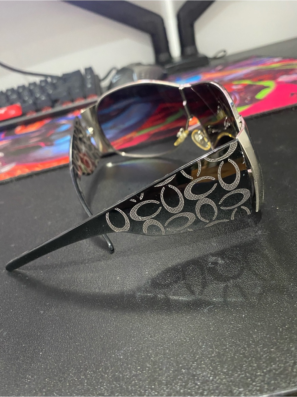 Coach Black Logo-Accent Women's Sunglasses